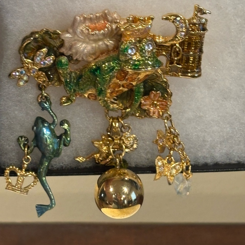 Kirks Folly Frog Prince Brooch